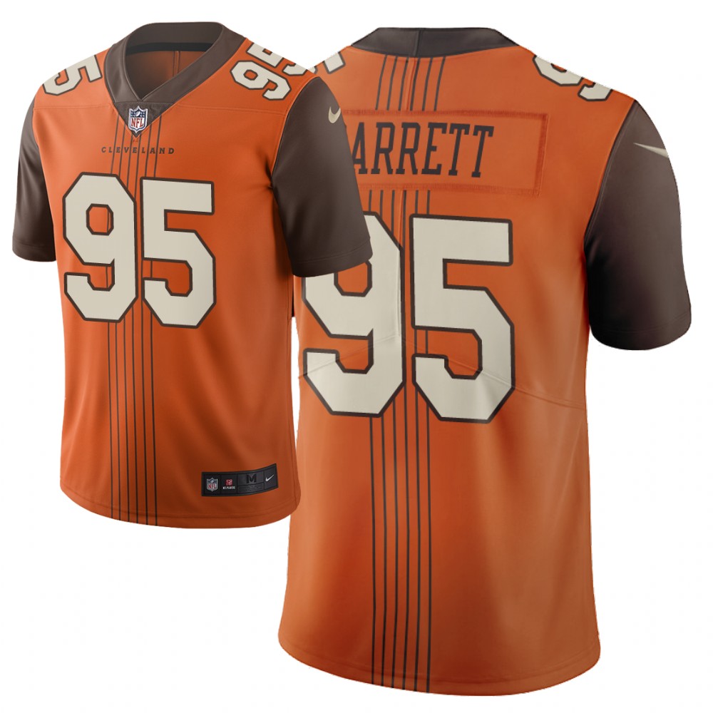 Men Nike NFL Cleveland Browns #95 myles garrett browns Limited city edition brown jersey->cleveland browns->NFL Jersey